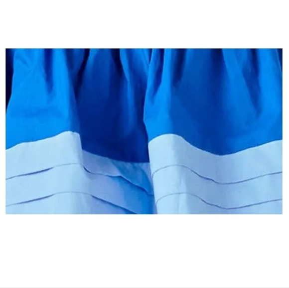 NWT English Factory Blue Puff Sleeve Tiered Smocked Mini dress size Large. - Picture 7 of 10